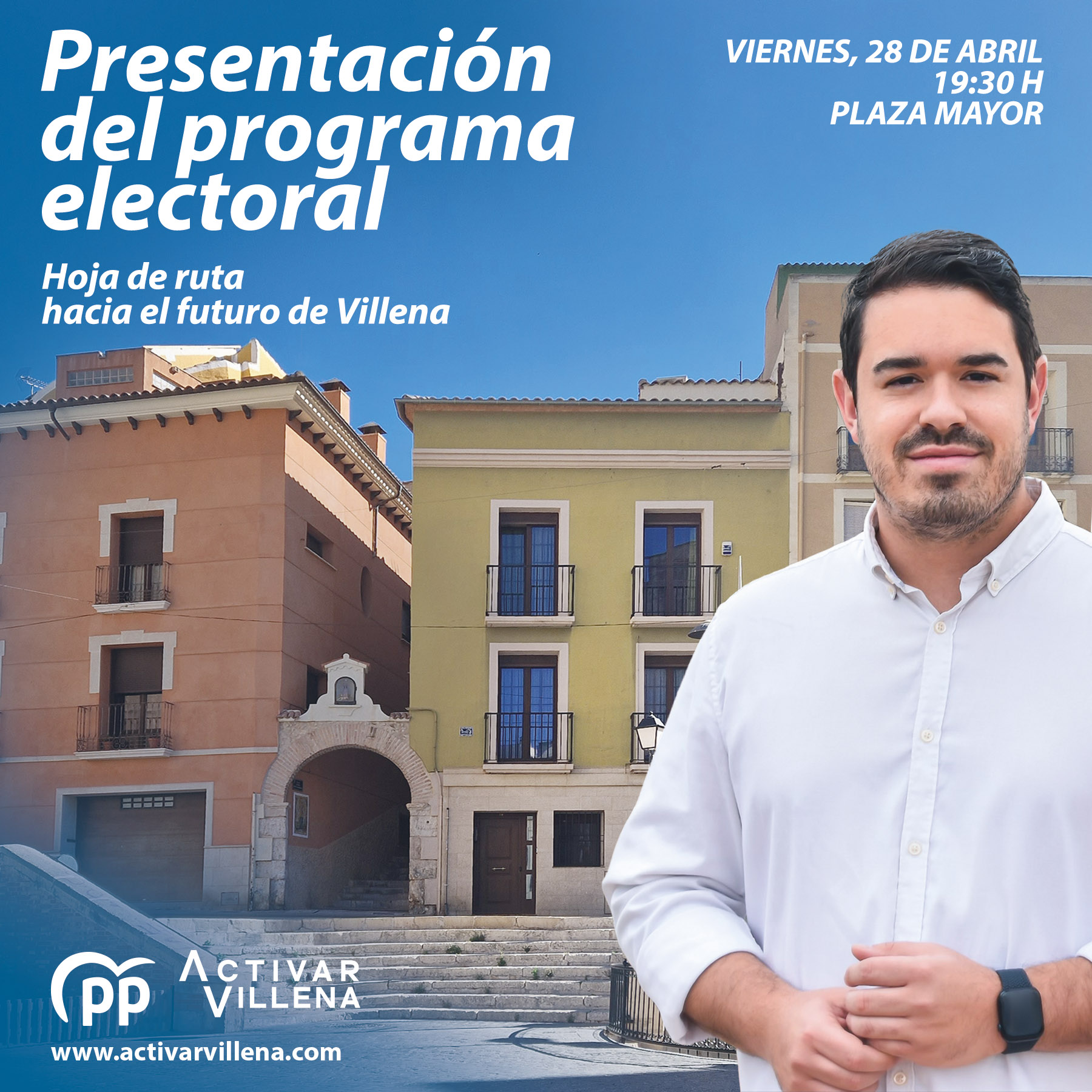 Miguel Ángel Salguero presentará su programa electoral este viernes en la Plaza Mayor