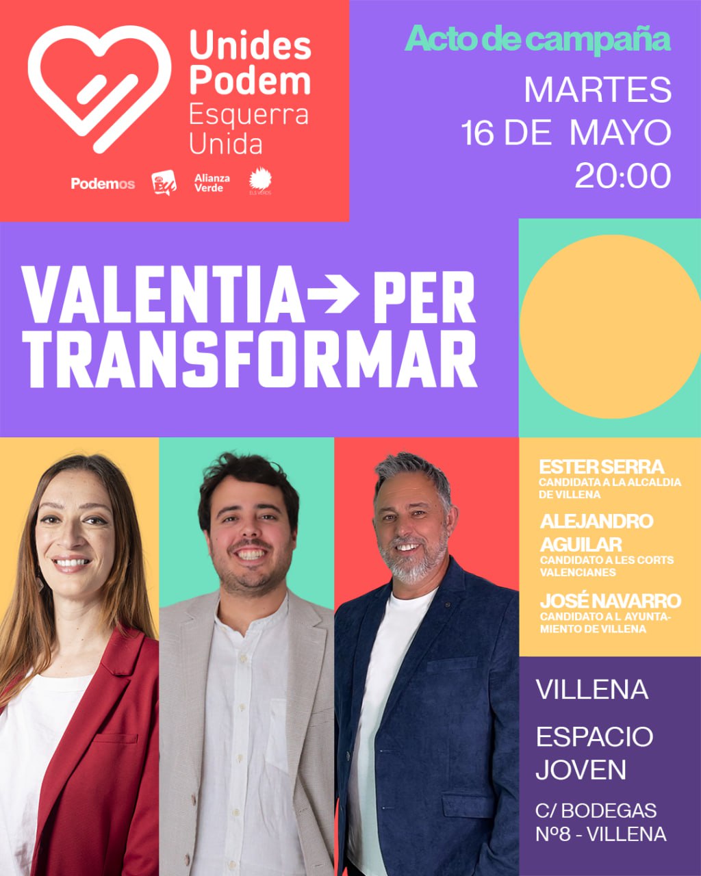 Unidas Por Villena presentará su programa el próximo martes