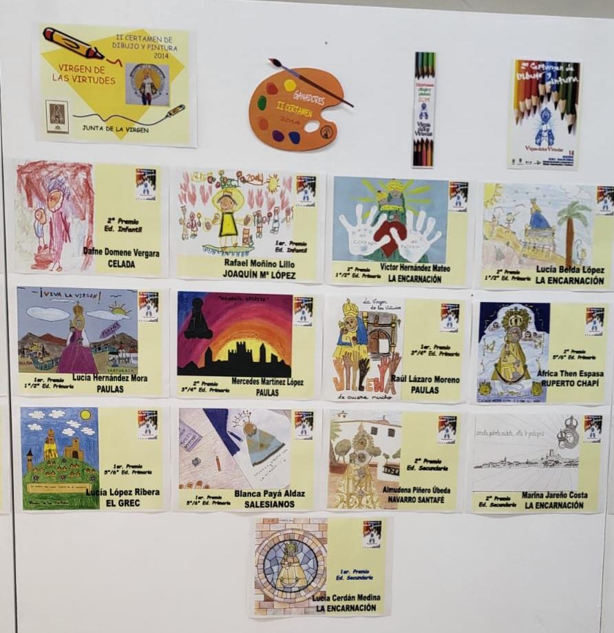 La Junta de la Virgen inaugura una exposición con  dibujos y pinturas realizadas por niños y niñas de Villena